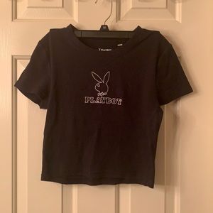 PacSun Playboy Black Short sleeve Top. Juniors. Size M